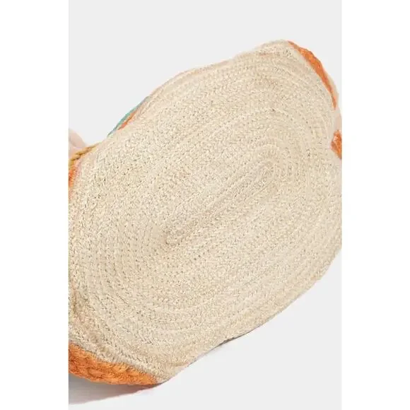 Fame Wavy Rainbow Straw Tote Bag - Picture 4 of 5